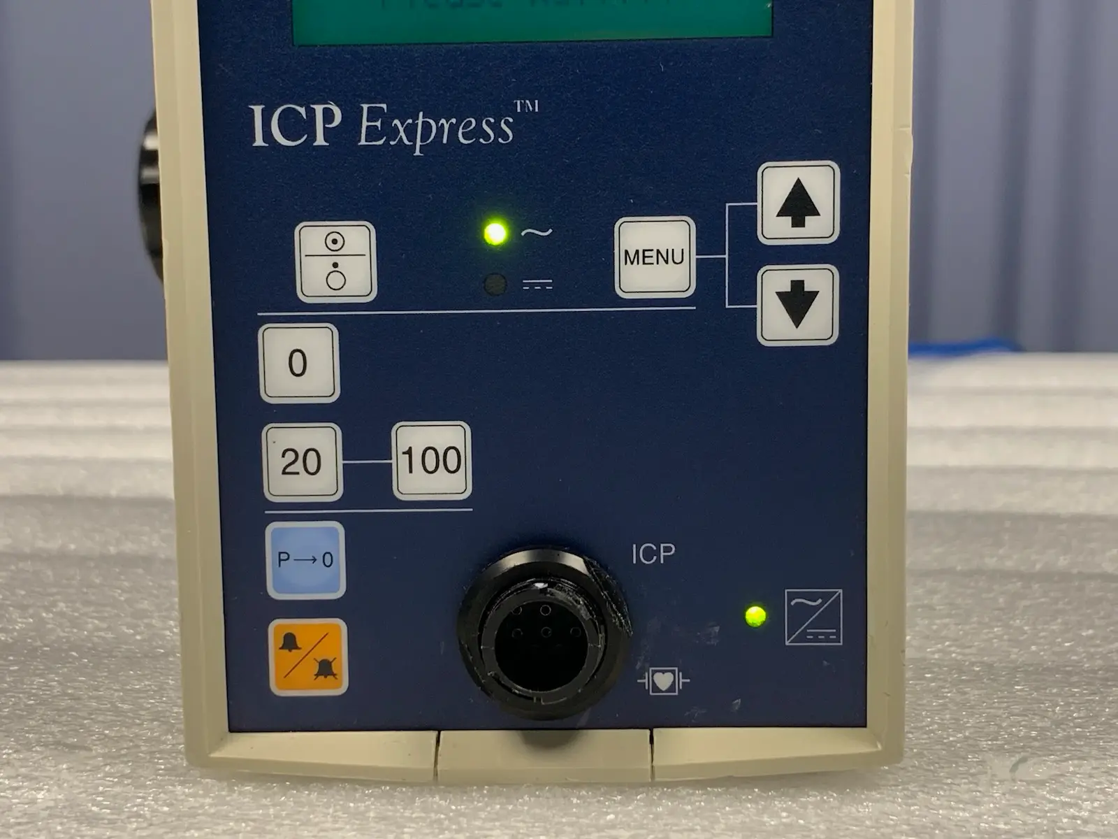 Codman ICP Express Monitor 82-6634 w Philips Interface Cable & Pole Clamp