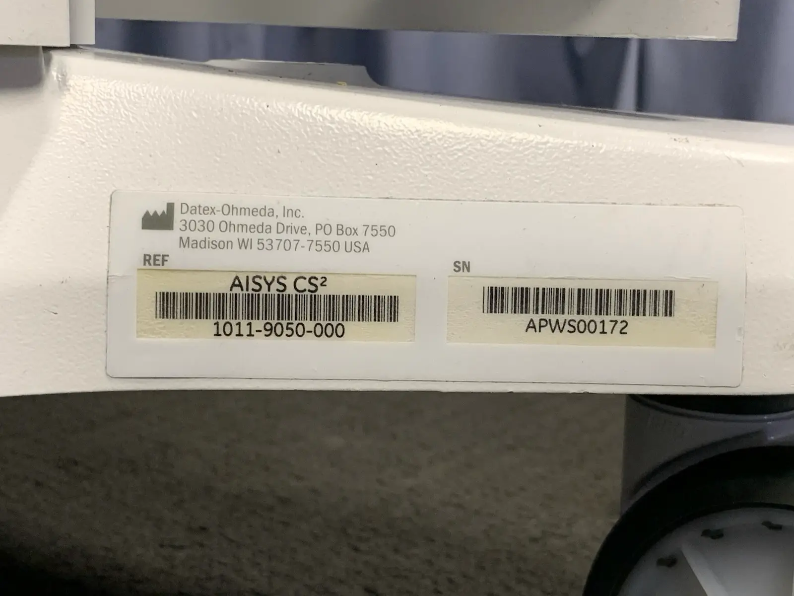 GE Datex Ohmeda Aisys CS2 Anesthesia Carestation w Accs 1011-9050-000