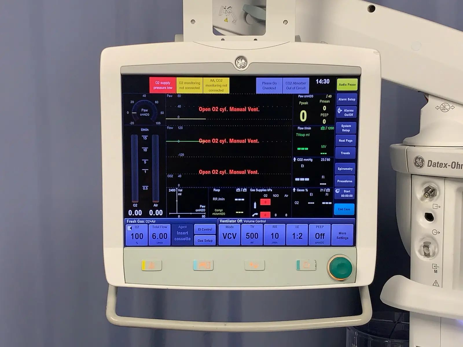 GE Datex Ohmeda Aisys CS2 Anesthesia Carestation w Accs 1011-9050-000