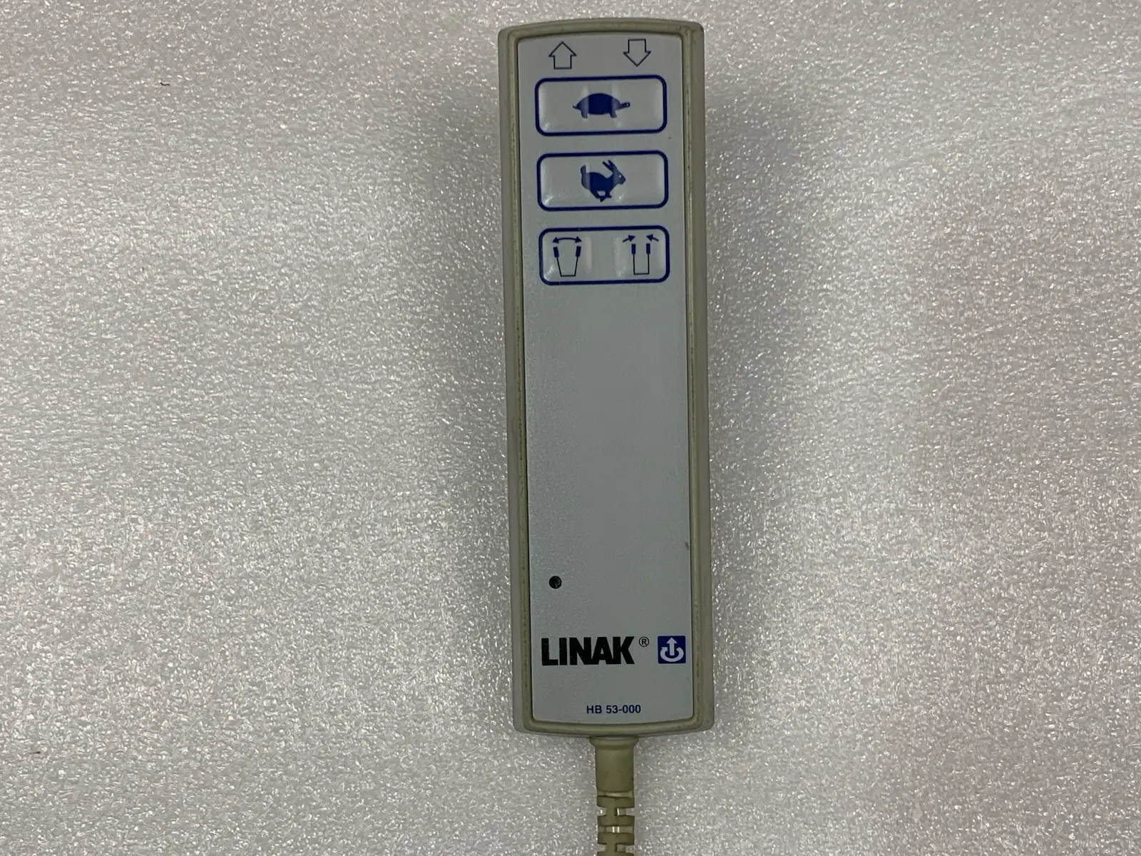 Linak HB53-000 Patient Hoist Handset - 4 Button - 8-Pin Round Plug - Used