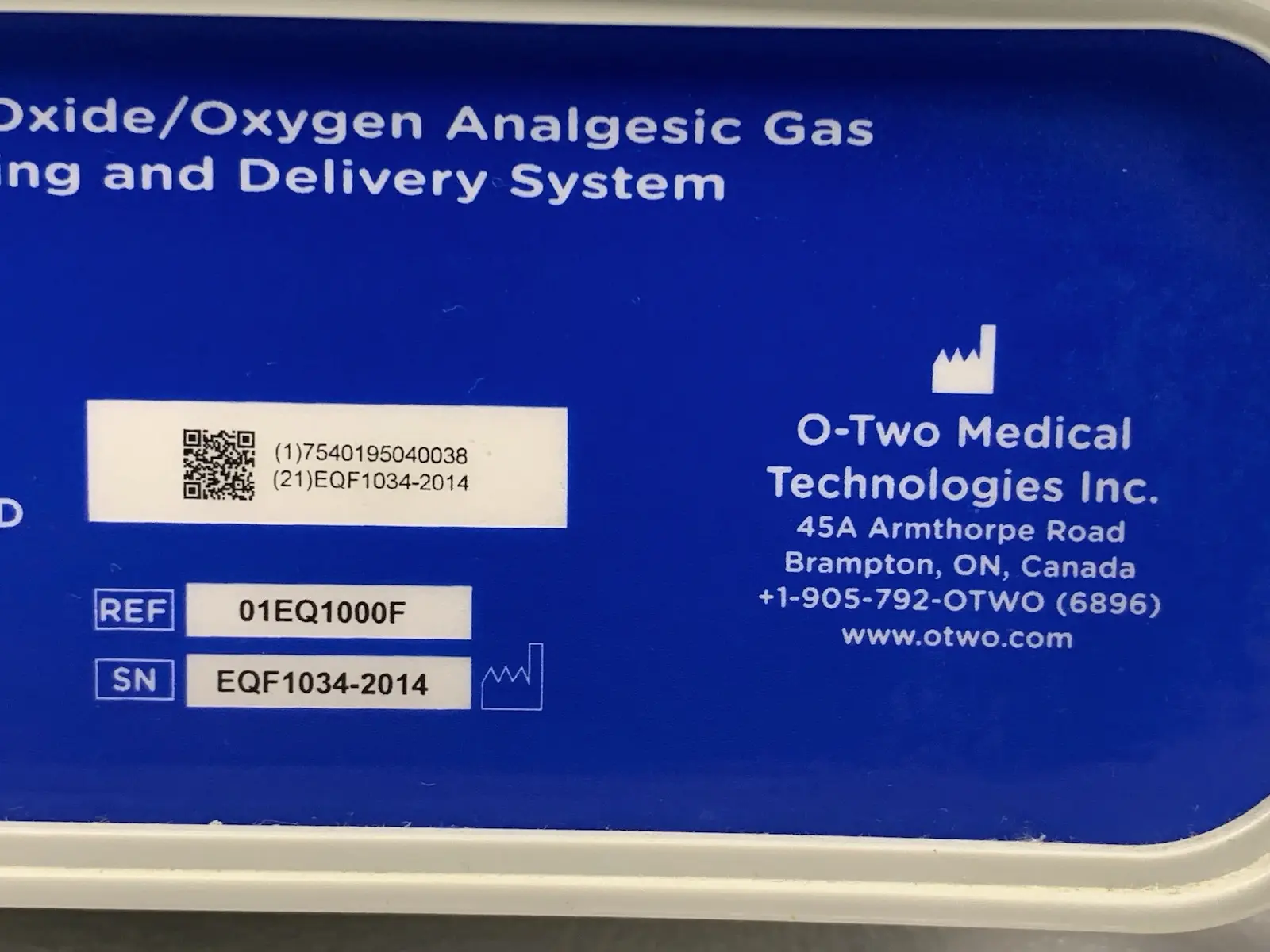 O-Two Equinox Relieve II w Hoses