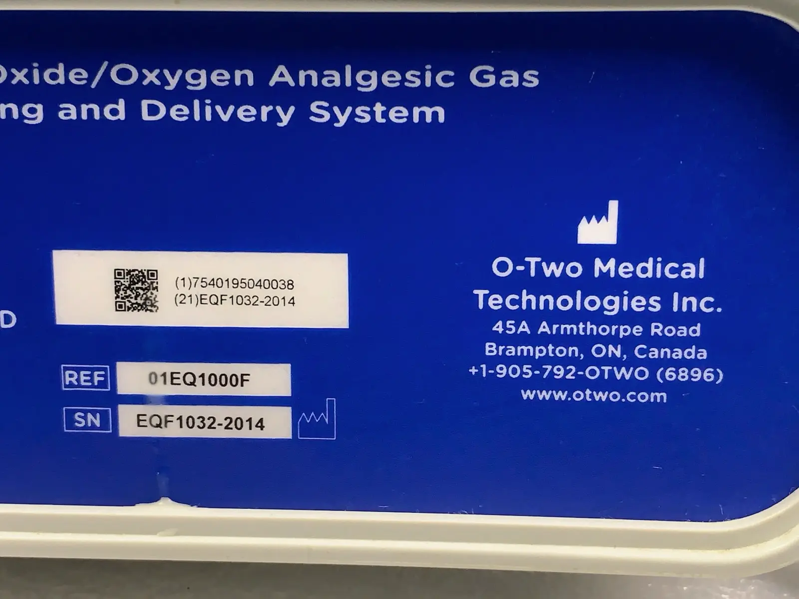 O-Two Equinox Relieve II w Hoses