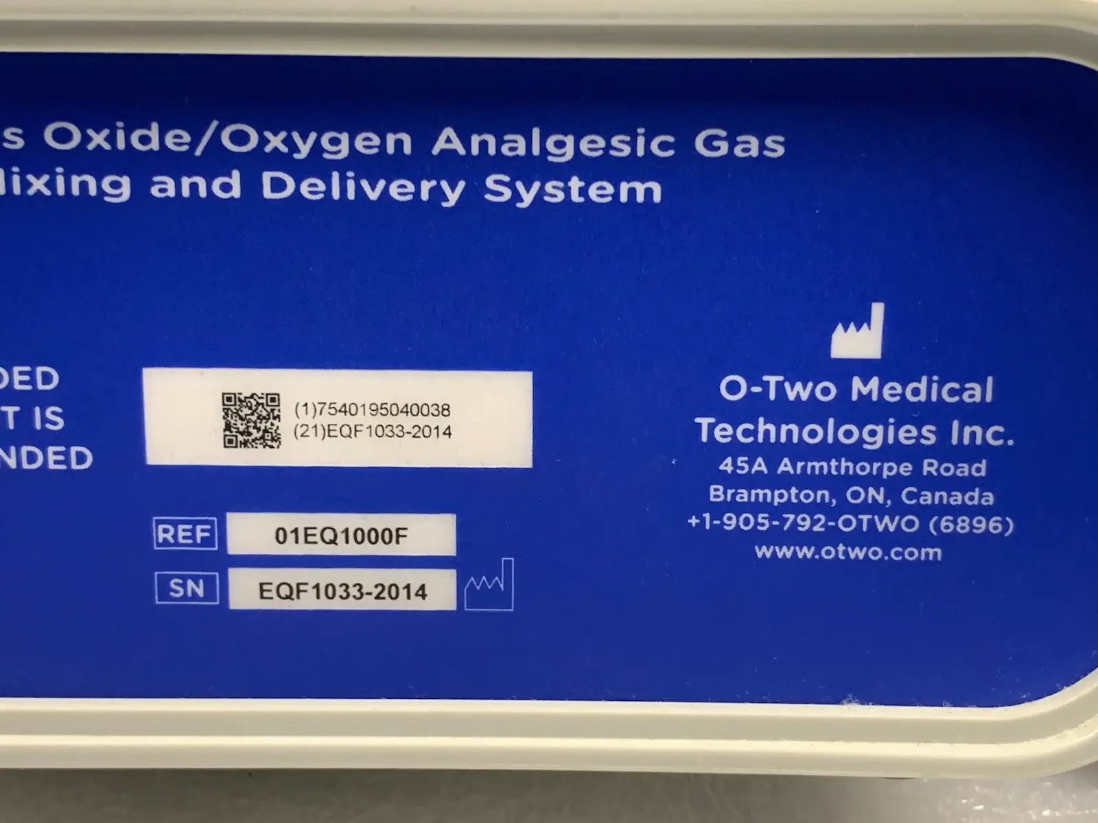 O-Two Equinox Relieve II w Hoses