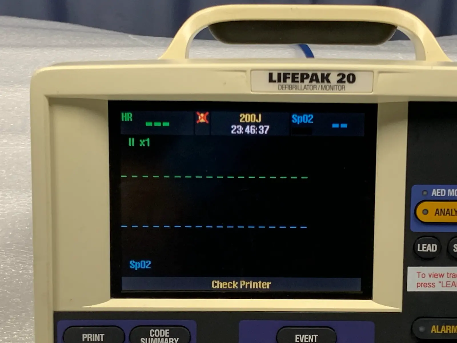 Physio-Control Lifepak 20 Monitor - Pacing & SpO2